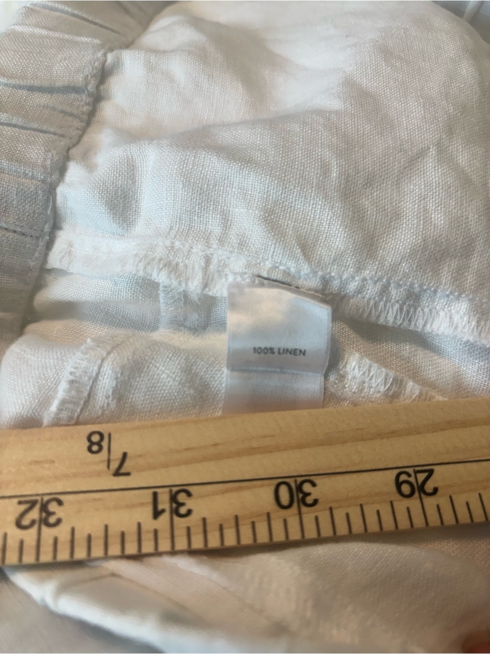 Pure Jill J.Jill 100% Linen White 2 Piece Matching Set Top & Cropped Pants - Picture 16 of 16